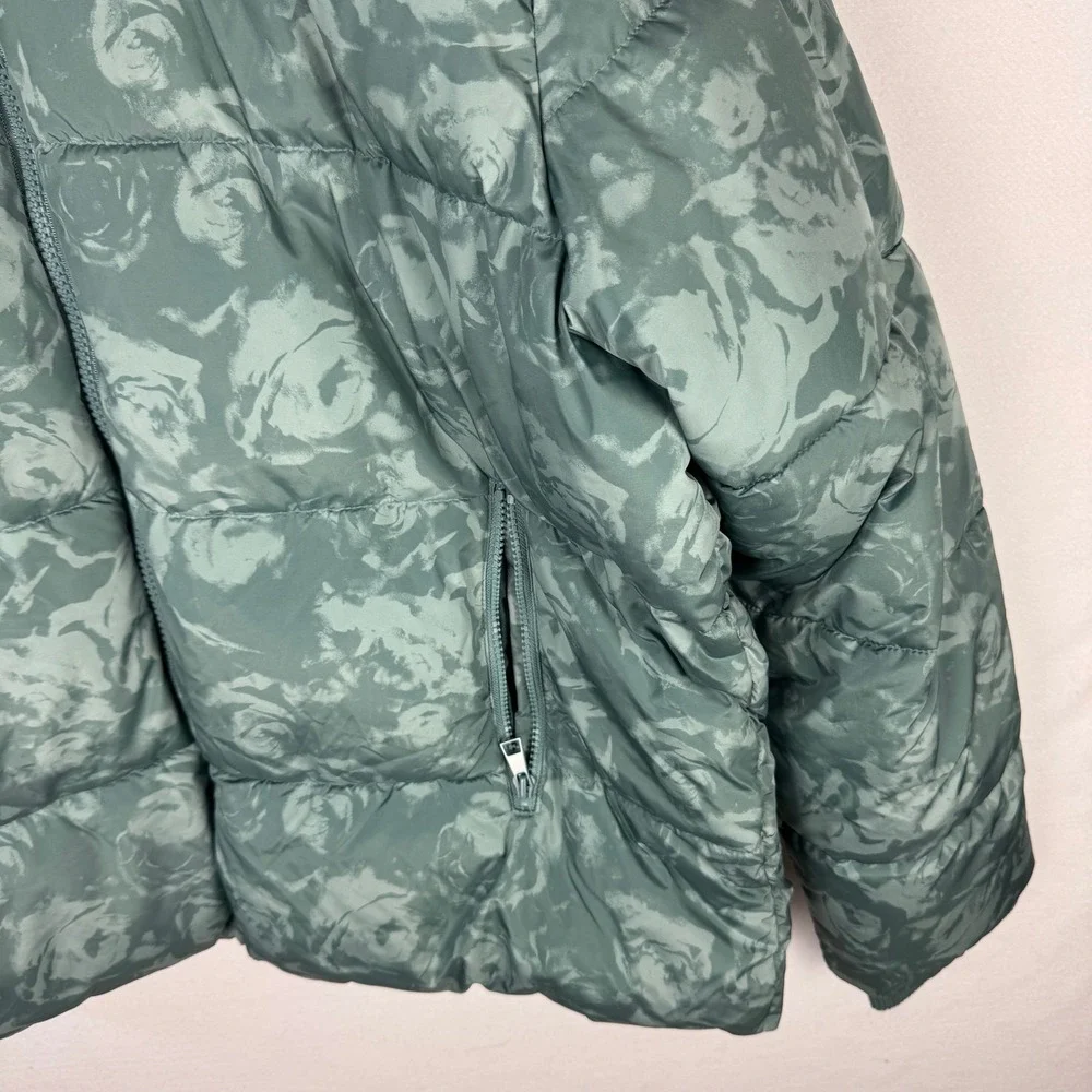 Mode of One Mens Puffer Jacket Seedling Green Floral Camo Hooded XXL 100188366MN